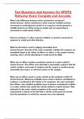 Test Questions and Answers for OPOTA Refresher Exam Complete and Accurate&period;