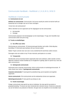 Communicatie Handboek Hoofdstuk 1, 2, 4, 6, 8-11, 14 en 15 - Wil Michels 