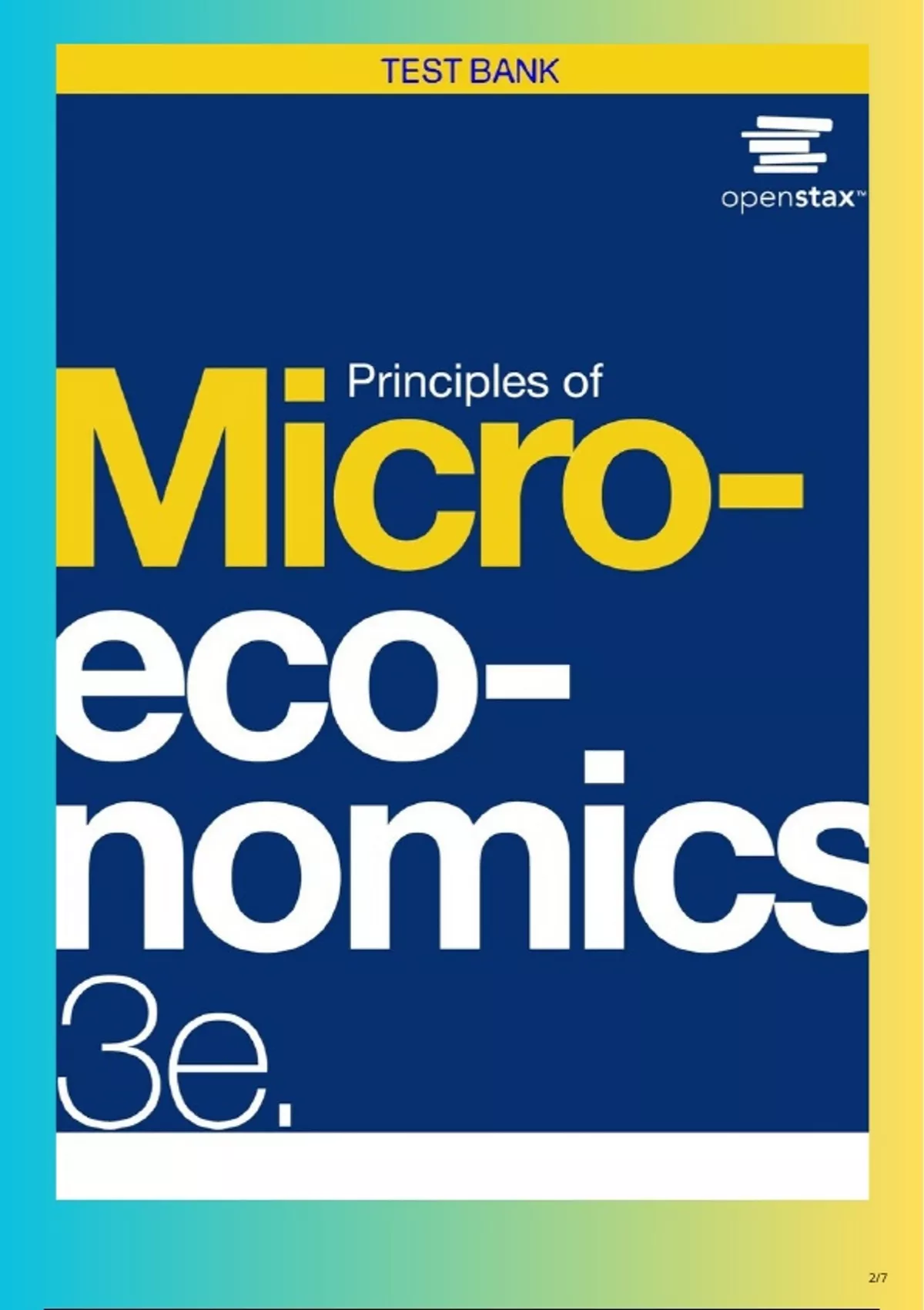Test Bank For Principles of Microeconomics 3e by OpenStax| All Chapters ...