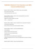 NUR3196- Module 15 Test&vert; Questions and 100&percnt; Correct Verified Answers