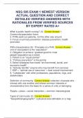 NSG 505 EXAM 1 NEWEST VERSION ACTUAL QUESTION AND CORRECT DETAILED VERIFIED ANSWERS WITH RATIONALES FROM VERIFIED SOURCES BY EXPERT RATED A&plus;