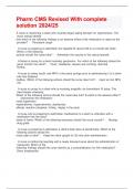 Pharm CMS Revised With complete solution 2024&sol;25