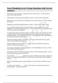Nccer Plumbing Level 1 Exam Questions with Correct Answers&period;