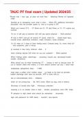 TAUC PF final exam &vert; Updated 2024&sol;25