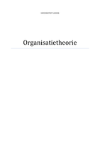 Organisatietheorie - hoorcolleges en literatuur in 1