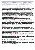 ATI DOSAGE CALCULATION RN MATERNAL NEWBORN ONLINE PRACTICE ASSESSMENT 3&period;1 NEWEST ACTUAL EXAM COMPLETE 30 QUESTIONS AND CORRECT DETAILED ANSWERS &lpar;VRIFIED ANSWERS&rpar; &vert;ALEADY GRADED A&plus;&vert;&vert;BRAND NEW&excl;&excl;