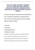 NUR 325 EXAM 2 NEWEST VERSION  ACTUAL QUESTION AND CORRECT  DETAILED VERIFIED ANSWERS FROM  VERIFIED SOURCES BY EXPERT RATED A&plus;  GRADE&period;