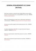  GENERAL REQUIREMENTS ICC EXAM &lpar;ACTUAL&rpar;   2024 QUESTIONS AND ANSWERS