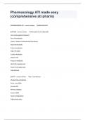 Pharmacology ATI made easy &lpar;comprehensive ati pharm&rpar; Complete Guide Actual Questions  And Verified Answers&period;