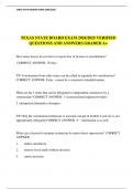 TEXAS STATE BOARD EXAM 2024&sol;2025 VERIFIED QUESTIONS AND ANSWERS GRADED A&plus;