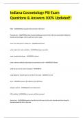 Indiana Cosmetology PSI Exam Questions & Answers 100&percnt; Updated&excl;&excl;