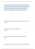 AMCA PHLEBOTOMY 2 EXAM WITH COMPLETE  QUESTIONS AND CORRECT VERIFIED ANSWERS  &lpar;DETAILED ANSWERS&rpar; ALREADY GRADED A&plus;  100&percnt; GUARANTEED TO PASS CONCEPTS&excl;&excl;&excl;&period;