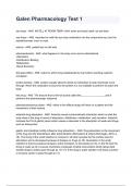 Galen Pharmacology Test 1 Exam 2024&sol;2025 Questions With Completed & Verified Solutions&period;