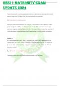 HESI MATERNITY&sol;NEWBORN  EXAM UPDATE 2024