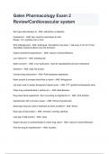 Galen Pharmacology Exam 2 Review&sol;Cardiovascular system 2024 Questions With Verified & Completed Solutions&period;
