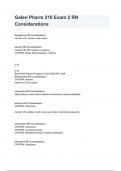 Galen Pharm 210 Exam 2 RN Considerations 2024 Questions With Completed & Verified Solutions&period;