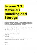 Lesson 2&period;2 Materials Handling and Storage