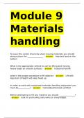Module 9 Materials handling