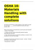 OSHA 10- Materials Handling with complete solutions