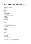 MCAT&colon; AMINO ACID MNEMONICS