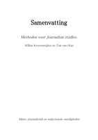 samenvatting Methoden en Theorien van Journalism Studies