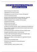 HCAD 401 Questions 10 Exam With Complete Answers 