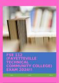 FSE 112 &lpar;FAYETTEVILLE TECHNICAL COMMUNITY COLLEGE&rpar; EXAM 2024&excl;&excl;