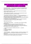 BCP EXAM&sol;80 QUESTIONS AND ANSWERS&sol;100&percnt; SCORES