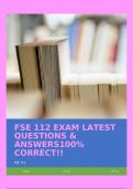 FSE 112 EXAM LATEST QUESTIONS & ANSWERS100&percnt; CORRECT&excl;&excl;