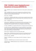 FSE 112&lpar;2024 Latest Update&rpar;Correct Questions & Answers&lpar;RATED A&rpar;