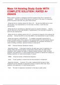 Mass 1A Hoisting Study Guide WITH COMPLETE SOLUTION &vert; RATED A&plus; 2024&sol;25