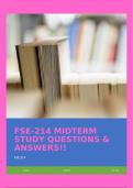 FSE-214 MIDTERM STUDY QUESTIONS & ANSWERS&excl;&excl;