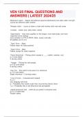 VEN 125 FINAL QUESTIONS AND ANSWERS &vert; LATEST 2024&sol;25