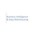 Business Intelligence en Data Warehousing - Uitwerkingen