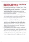 LSUS MHA 710 Economics Exam 3 With complete solution 2204&sol;25