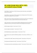 BC-ADM EXAM 2024 WITH 100&percnt; ACCURATE SOLUTIONS