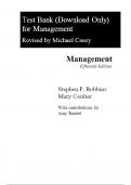 Test Bank For Management&comma; 15th Edition by Mary A&period; Coulter Chapter1-18