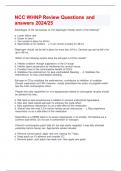 NCC WHNP Review Questions and answers 2024&sol;25