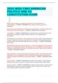2024 WGU C963 AMERICAN POLITICS AND US CONSTITUTION EXAM