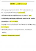 LETRS Unit 6 Session 1 Questions and Answers &lpar;2024 &sol; 2025&rpar; &lpar;Verified Answers&rpar;