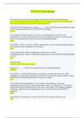 FTE 217 Final Exam &vert; Verified with 100&percnt; Correct Answers