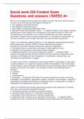 Social work 238 Content Exam Questions and answers &vert; RATED A&plus;