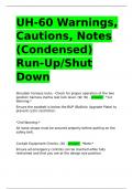 UH-60 Warnings&comma; Cautions&comma; Notes &lpar;Condensed&rpar; Run-Up&sol;Shut Down
