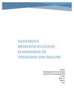 Adviesnota Medicatiefouten Insuline
