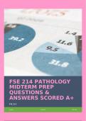 FSE 214 PATHOLOGY MIDTERM PREP QUESTIONS & ANSWERS SCORED A&plus;