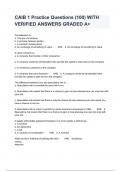 CAIB 1 Practice Questions &lpar;100&rpar; WITH VERIFIED ANSWERS GRADED A&plus;