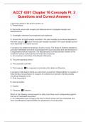 ACCT 4301 Chapter 16 Concepts Pt&period; 2 Questions and Correct Answers