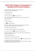 ACCT 4301 Chapter 13 Concepts Pt&period; 1 Questions and Correct Answers