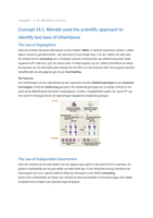 Campbell Hoofdstuk 14&colon; Mendelian Genetics