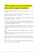 &lpar;TCEQ&rpar; Texas Irrigator License Exams PACKAGE DEAL &vert; BUNDLE contains the latest exams solutions&comma; practice test&comma; knowledge check and updated study guide - Everything you need to pass is here&excl;&excl;